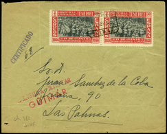 Ed. 52 Par. - “Certificado 28/Sep/38 Guimar” Cda A Las Palmas + C.M. Y Al Dorso Sello Local De Cierre. Lujo. Ex Alemany - Otros & Sin Clasificación