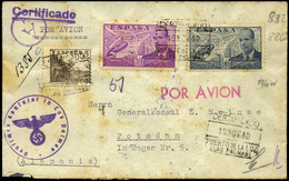 Ed. 882-886... - 1940. “Certificado 19/Nov/40 Puerto De La Luz” A Alemania. Diversas Marcas De C.M. Lujo. Ex Alemany. - Other & Unclassified