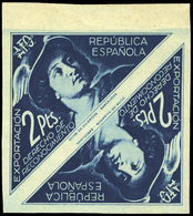 ** 1938. AFO. Conjunto De 4 Sellos En Parejas Capicuas. 1Ptas Marrón, 1Ptas Azul, 2Ptas Verde, 2Ptas Azul. Raro. - Portofreiheit