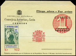 Ed. * 1 Sin Circular. Asturias Y León. Ex Aracil. - Storia Postale