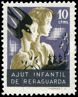 ** 1477/81(Afi) 10Cts. “Ajut Infantil De Reraguarda” - Spanish Civil War Labels
