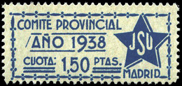 *** 1544 - 1938. “J.S.U. Comite Provincial-Madrid” - Spanish Civil War Labels