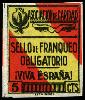 *** All.9 GRANADA. S/Dentar. Rara Pieza.Lujo - Spanish Civil War Labels