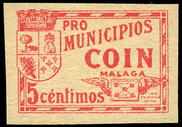 Ed. ** All. 7 Málaga. COIN. S/Dentar. Escaso - Verschlussmarken Bürgerkrieg