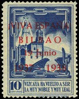 Ed. ** 14/6 Vizcaya.BILBAO. Muy Raro. - Spanish Civil War Labels