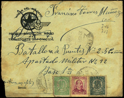 Ed. 685+746+747 - Carta Cda Con Raro Membrete “Hogar Del Soldado. Primer Batallón Mixto De Transporte Hipomovil” - Storia Postale