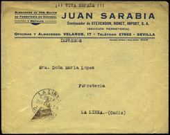 Ed. 816F - Carta Cda Con Sello Bisectado Desde “La Linea 26/03/37”(correo Interior). - Storia Postale