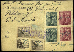 1939. Rarísima Carta Cda Desde “Aldea Del Cano-Cáceres” Y Misma Censura M. No Catalogada A “Agrupación A…" - Lettres & Documents
