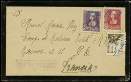 1939. Carta Desde España, Fechador Manuscrito “Vega 13-9-39” + C. Militar Cda Al “Campo De Le Barcares” - Cartas & Documentos