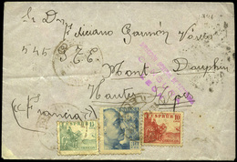 1941. Carta Con Remite “Hospital De Órbigo” Y Cda “24/02/41 Al Grupo De Trabajodres Españoles En Mont-Dauphin” - Covers & Documents