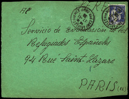 1939. Frontal “Camp D’Argeles-sur-Mer 17/11/39” Y Cda Al “S.E.R.E.” (Servicio De Evacuación De Auxilio A Los…) - Briefe U. Dokumente