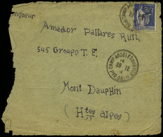 1941. Frontal “Camp Argeles-sur-Mer 29-12-41” Al “545 Group T.E. En Montdauphin” - Lettres & Documents