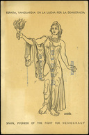 T.P. 1946.Argentina. “España Vanguardia En La Lucha Por La Democracia” Cda De Buenos Aires A Nueva York. Muy Rara. - Lettres & Documents