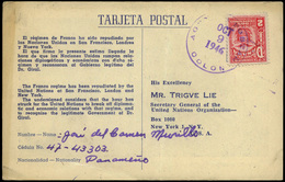 T.P. 1946.Panamá. “España Primera Victima Del Fascismo.....” Cda De Colon A New York - Lettres & Documents