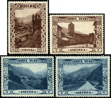 Viñetas 1935. 4 Viñetas Alusivas A Andorra - Other & Unclassified