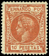 Ed. ** 135N Variedad Numeración “A.000.000” Cat. 255€ - Fernando Po