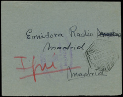 Guerra Ifni 1957/58. 1958.Carta Cda Correo Aereo De Ifni A Madrid Con Marca Franquicia “Regimiento Infanteria…" - Ifni
