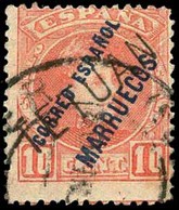 Ed. 0 26HX Variedad Habilitación De Abajo A Arriba. Marquillado Galvez. En Usado No Reseñado En Edifil. Raro. - Spanish Morocco