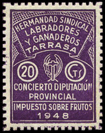 *** S/C Tarrasa. “Hermandad Sindical Labradores-Ganaderos” 20Cts - Sonstige & Ohne Zuordnung