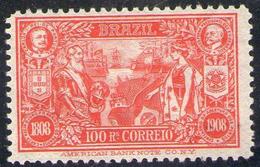 BRAZIL # 190  -  CENTENARY  OF THE OPENING OF PORTS   -  MH  - 1908 - Ongebruikt