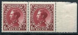 BELGIQUE - N° 393 PAIRE BDF * * - LUXE - 1934-1935 Leopold III