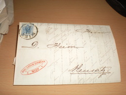 K K Post Stempel 9 Kreuzer Wien To Neusatz Novi Sad Ujvidek 1857 Niederlage Spiegel Glas Fabriken  Jon Anton Ziegler - Autriche