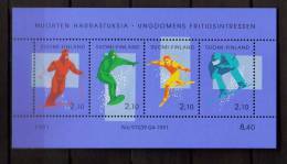 Finlande 1991 Bloc N°8 Sport D'hiver - Hojas Bloque