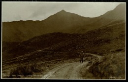 Ref 1271 - Judges Real Photo Postcard - Man On The Capel Curig Path To Snowdon - Caernarvonshire Wales - Caernarvonshire
