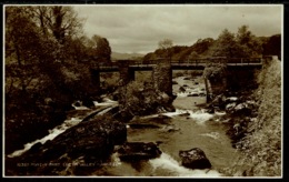 Ref 1271 - Judges Real Photo Postcard - Bridge - Pont-Y-Pant Lledr Valley Snowdonia - Caernarvonshire Wales - Caernarvonshire