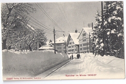 SPEICHER Im Winter 1906/07, Hochwinter Mit Bahnlinie - Speicher