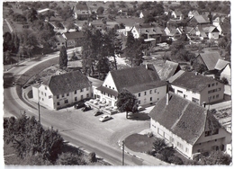 MÖHLIN: Fliegeraufnahme Mit Hotel Adler Und Oldtimern ~1960 - Möhlin