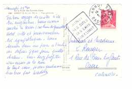 Oblitération Mécanique 1957 Annot Ses Sites Ses Eaux Cachet Daguin Sur CPSM PF Cote Dreyfuss 60F - Annullamenti Meccaniche (Varie)