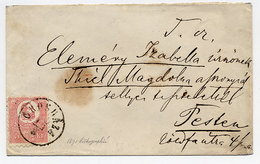 HUNGARY 1871 5 K. Lithograped On Cover From Oroshaza To Pest.  Michel 3a - Cartas & Documentos