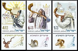 2010	Israel	2141-2143	Festivals 2010 - Shofars - Ungebraucht (mit Tabs)
