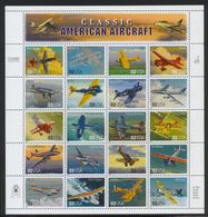 VERINIGTE STAATEN ÉTATS UNIS USA 1997 CLASSIC AIRCRAFT PANE 20V MNH SC 3142sp YT F-2610-29 MI SH2933-52 SG MS3304-23 - Sheets