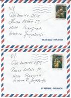 Denmark 2 PAR AVION Letters.via Yugoslavia.Motive Stamps : 1997 The 600th Anniversary Of The Kalmar Union. - Cartas & Documentos