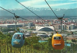 2654 "TORINO-ITALIA 61-LA FUNIVIA CHE CONGIUNGE LA ZONA ESPOSITIVA COL PARCO EUROPA " CART. POST. ORIG. NON SPED. - Expositions