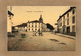 CPA - POUXEUX (88) - Vue Du Café De La Place Et De La Pharmacie En 1914 - Aspect Gaufré - Pouxeux Eloyes