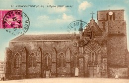 79. CPA. MONCOUTANT.  église Du 13 éme Siécle.  Colorisée, 1932. - Moncoutant
