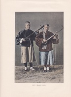 CHINE - Gravure - Mendiants Aveugles - Instuments De Musique - Gravée Et Imprimée Par " GILLOT " - Voir Description - Chine