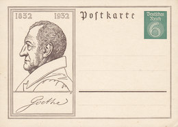 Deutsches Reich Postal Stationery Ganzsache Entier 6 Pf. Todestag Goethes (Unused) - Cartes Postales