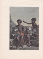 SOUDAN - Gravure - Guerriers Ababdeh  - Gravée Et Imprimée Par " GILLOT " - Voir Description - Sudan