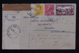 NOUVELLE ZÉLANDE - Enveloppe En Recommandé De Ngaere Pour La Suisse En 1934 , Affranchissement Plaisant - L 23149 - Lettres & Documents