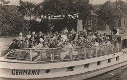 Promenade En Bateau Sur Le " GERMANIA " Le 04/09/1927    ( Carte-photo ) - Sonstige & Ohne Zuordnung