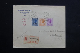 MONACO - Affranchissement En Recommandé De La Condamine Sur Enveloppe En 1928 Pour Valbonnais - L 23154 - Storia Postale