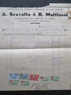 VP FACTURE (M1617) ROUX - AISELIES Rue De Jumet (2 VUES) A. Crovatto & E. Mattiussi Travaux Mosaïques 1933 - 1900 – 1949