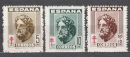 Spain 1948 TBC Pro Tuberculosos Mi#45-46 + Mi#968 Mint Hinged - Liefdadigheid