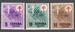 Spain 1950 TBC Pro Tuberculosos Mi#52-53 + Mi#983 Mint Hinged - Bienfaisance