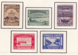 Spain Civil War Isla Cristina Viva Franco Overprint, Mint Hinged Complete Set - Vignetten Van De Burgeroorlog