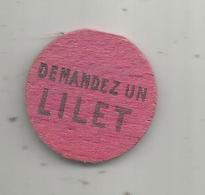 Jeton Publicitaire ,alcool, Apéritif ,jeux ,DEMANDEZ UN LILET , 2 Scans - Alcohols